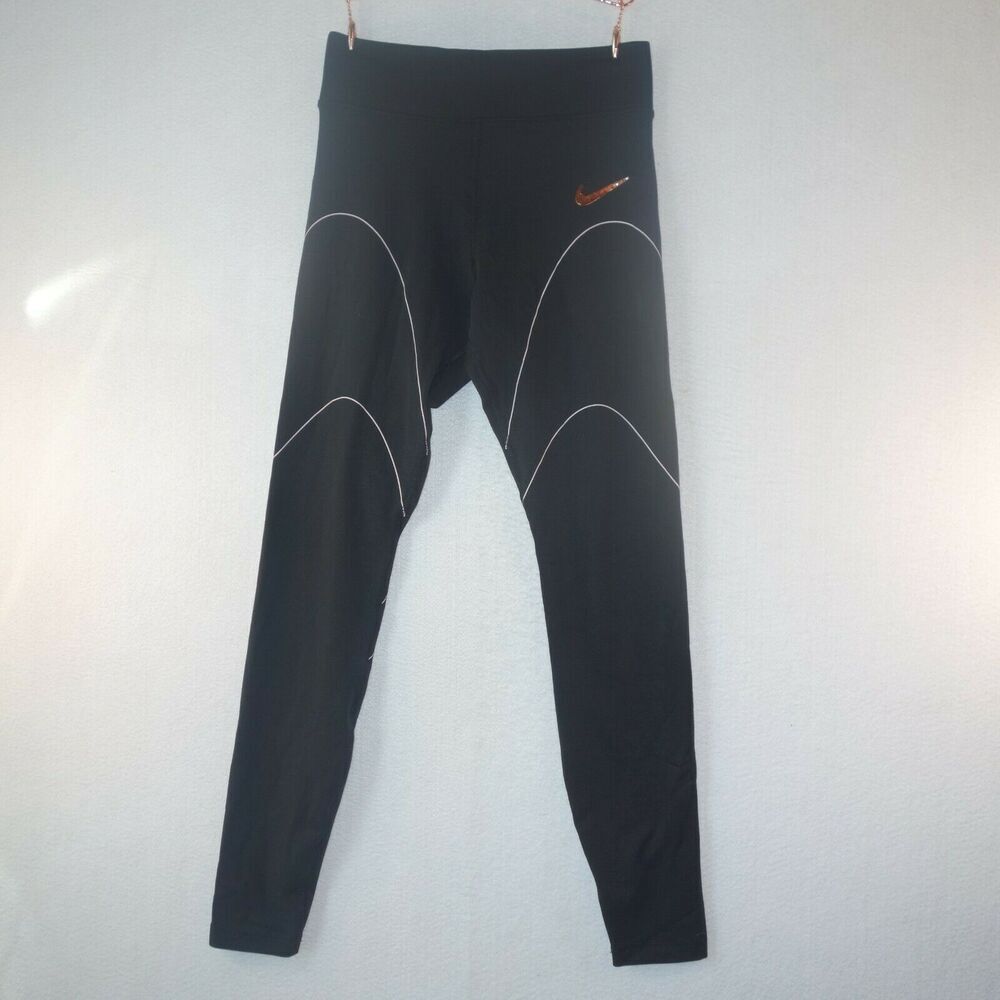NEW Nike Legasee Leg-A-See Women's Small High Waisted Leggings BLACK - Picture 2 of 9